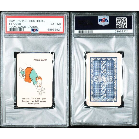 1924 Parker Brothers Ty Cobb Rook Game Card PSA 6 Georgia Peach Detroit Tigers - Picture 1 of 4
